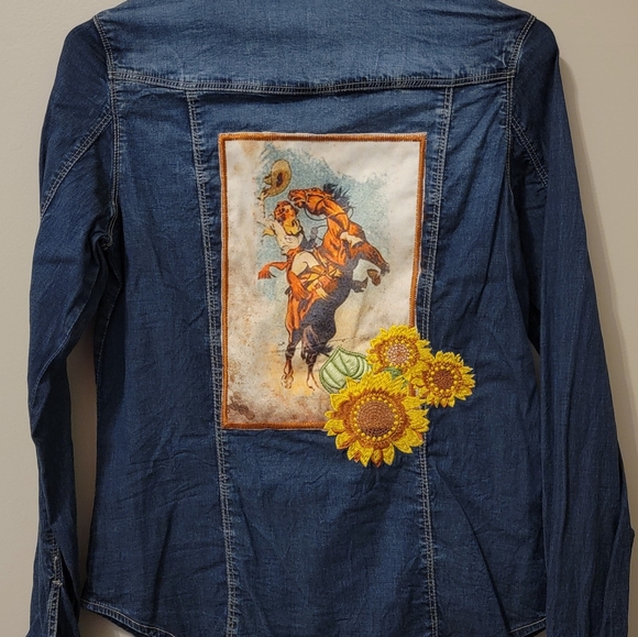 Montana Co. Denim Rodeo Button-up Shirt - Picture 1 of 4